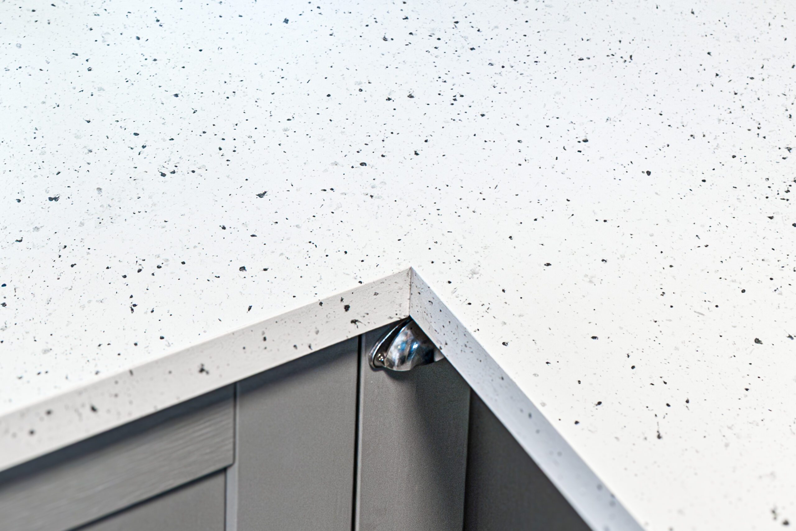 Closeup of spray granite effect finish